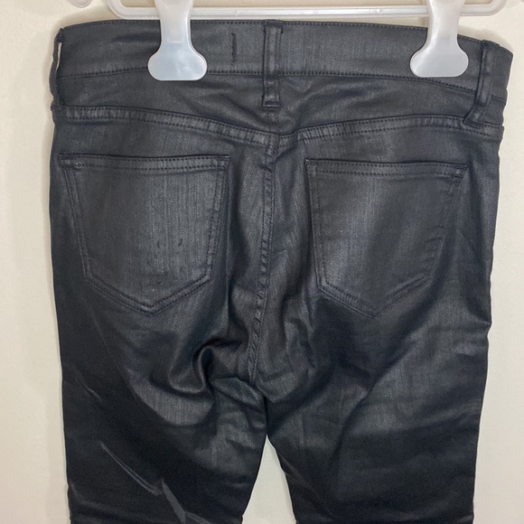 Madewell Skinny Skinny black coated Moto jeans size 26 - Picture 11 of 15